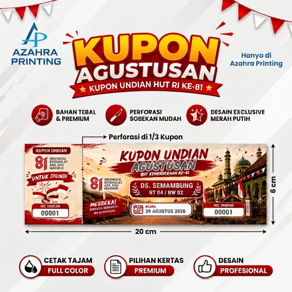 Cetak undian kupon agustusan